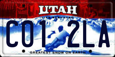 UT license plate C012LA