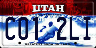 UT license plate C012LI