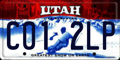 UT license plate C012LP