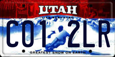 UT license plate C012LR