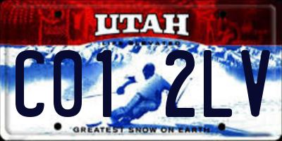 UT license plate C012LV