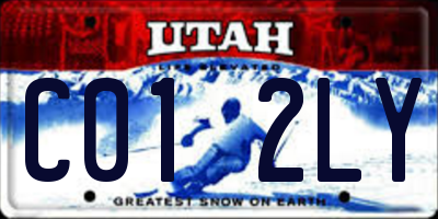 UT license plate C012LY
