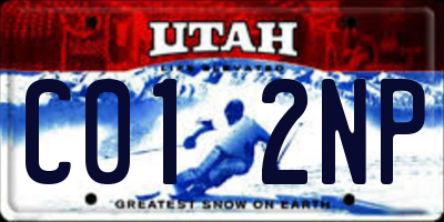 UT license plate C012NP