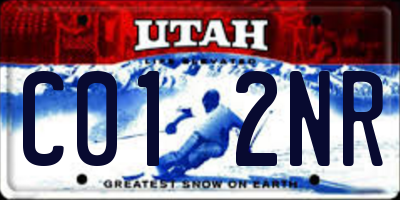 UT license plate C012NR