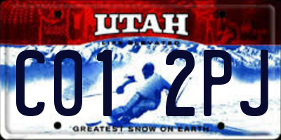 UT license plate C012PJ