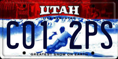 UT license plate C012PS