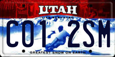 UT license plate C012SM