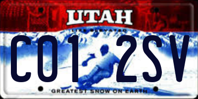 UT license plate C012SV