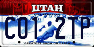 UT license plate C012TP
