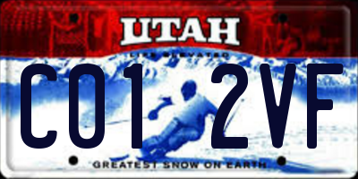 UT license plate C012VF