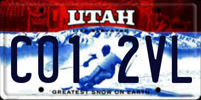 UT license plate C012VL