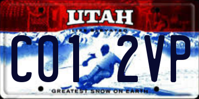 UT license plate C012VP
