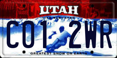 UT license plate C012WR