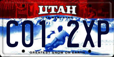 UT license plate C012XP