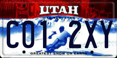 UT license plate C012XY