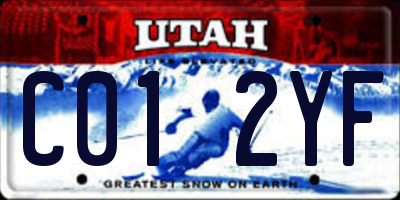 UT license plate C012YF