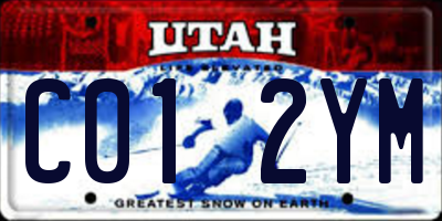 UT license plate C012YM
