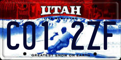 UT license plate C012ZF