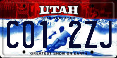 UT license plate C012ZJ