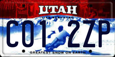 UT license plate C012ZP