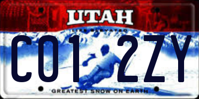UT license plate C012ZY
