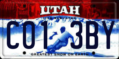 UT license plate C013BY