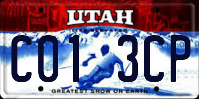 UT license plate C013CP