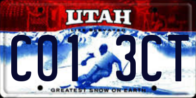 UT license plate C013CT