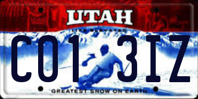 UT license plate C013IZ