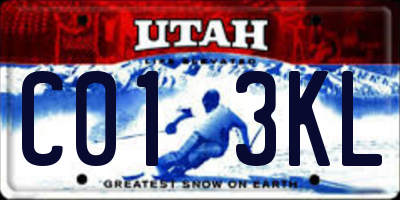 UT license plate C013KL