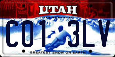 UT license plate C013LV