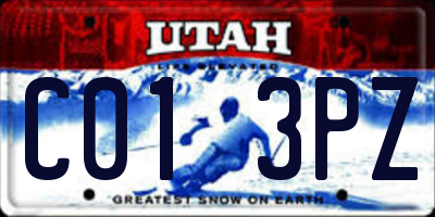 UT license plate C013PZ