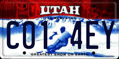 UT license plate C014EY