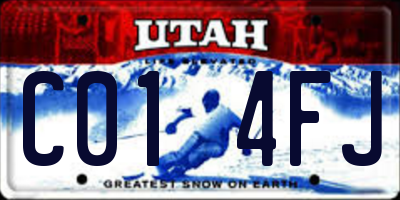 UT license plate C014FJ