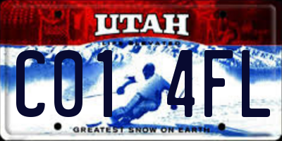 UT license plate C014FL