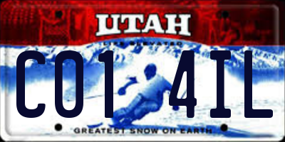 UT license plate C014IL