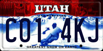 UT license plate C014KJ