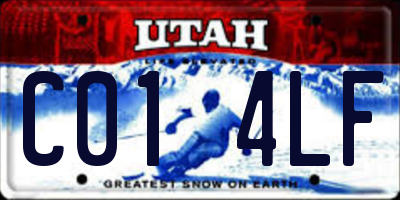 UT license plate C014LF