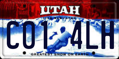 UT license plate C014LH