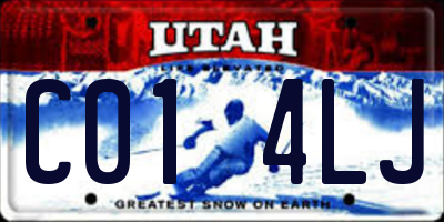 UT license plate C014LJ
