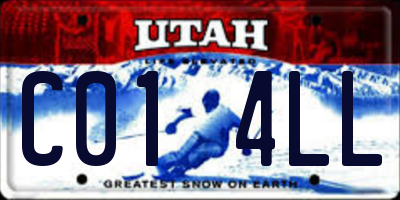 UT license plate C014LL