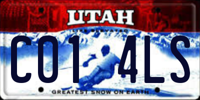 UT license plate C014LS