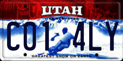 UT license plate C014LY