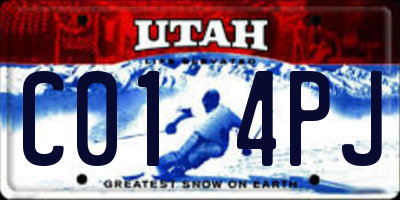 UT license plate C014PJ