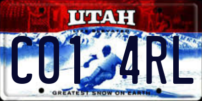 UT license plate C014RL