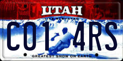 UT license plate C014RS