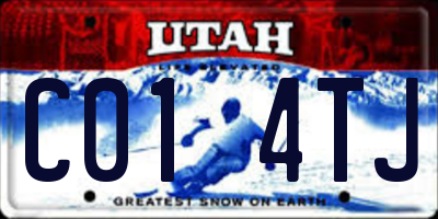 UT license plate C014TJ