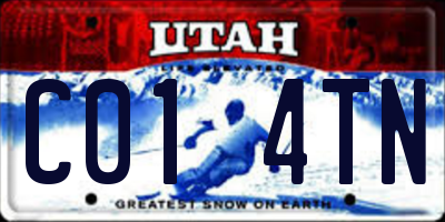 UT license plate C014TN