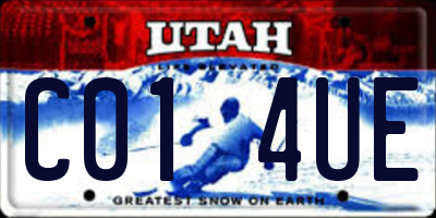 UT license plate C014UE