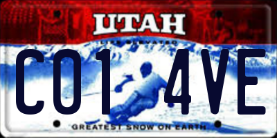 UT license plate C014VE
